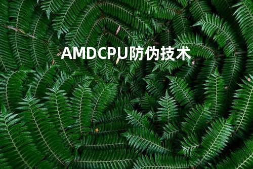 AMD CPU防伪技术