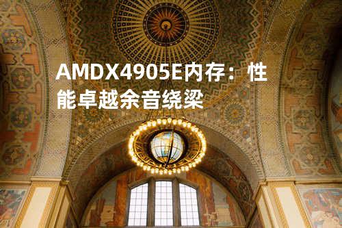 AMD X4 905E 内存：性能卓越 余音绕梁